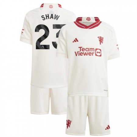 Manchester United Shaw 23 Matchtröjor Barn Tredje Fotbollströja 2023-24 Manchester United Shaw 23 Matchtröjor Barn Tredje Fotbollströja 2023-24